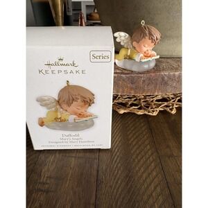 Hallmark Keepsake 2010 Mary's Angel Signed Ornament Daffodil #23 Series